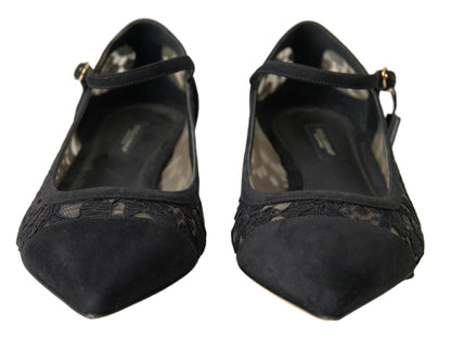 Elegante zwarte kanten flats