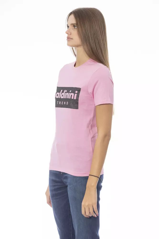 Camiseta elegante con cuello redondo y estampado exclusivo