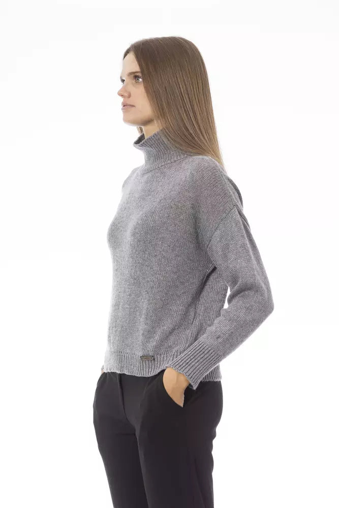 Gray Wool Women Sweater