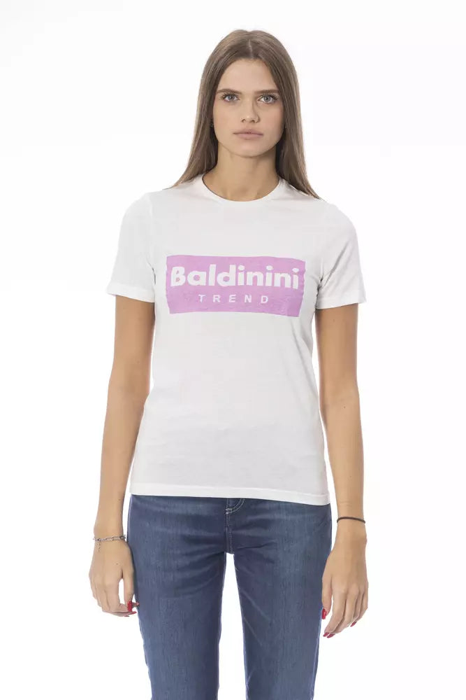 Elegant T-shirt met ronde hals en korte mouwen