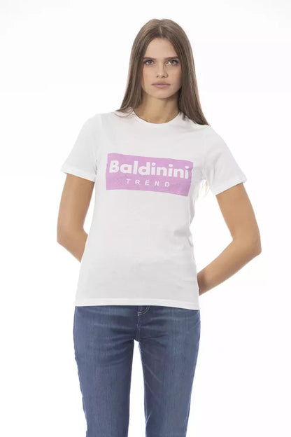 Elegant T-shirt met ronde hals en korte mouwen