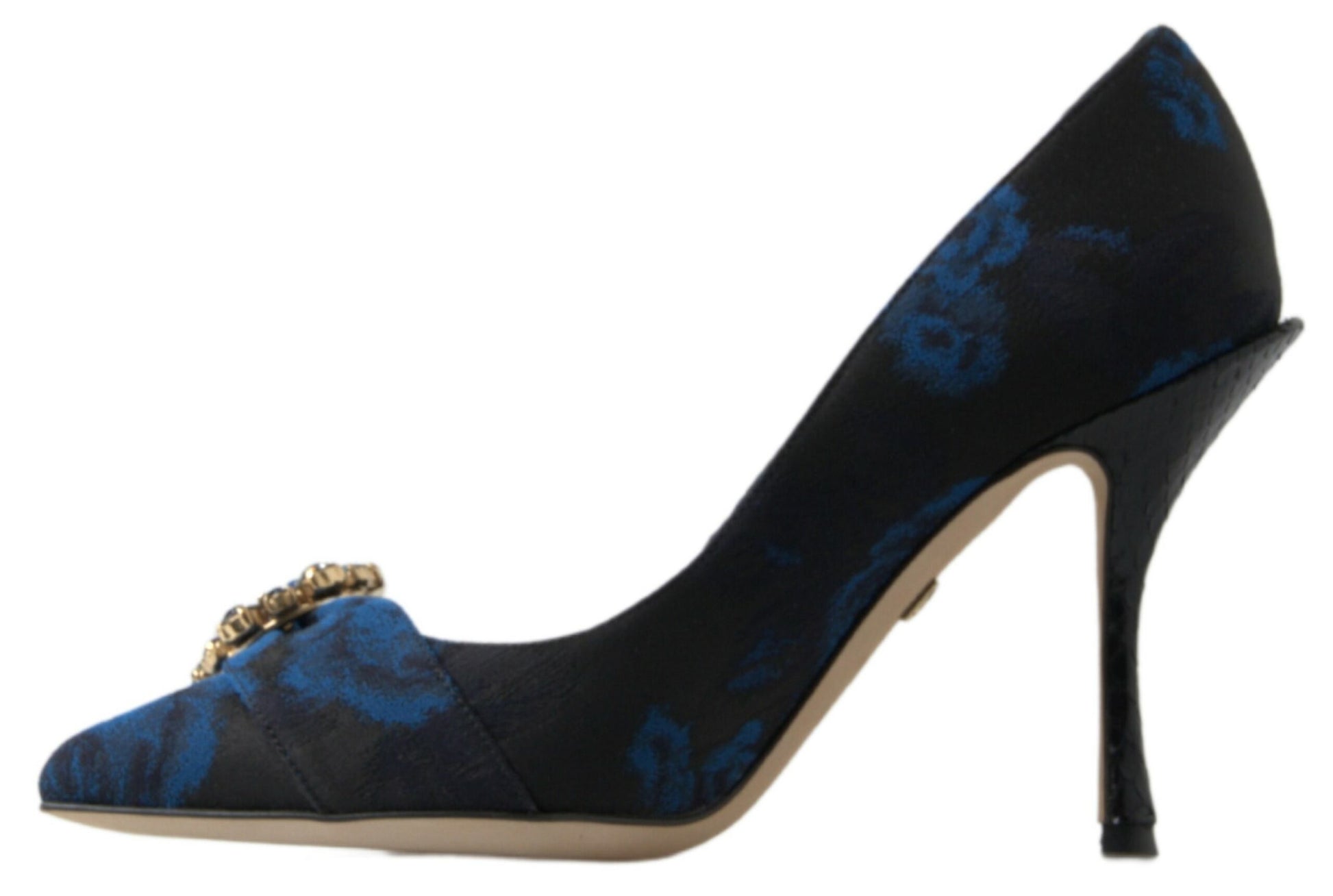 Elegante, met blauwe kristallen verfraaide pumps