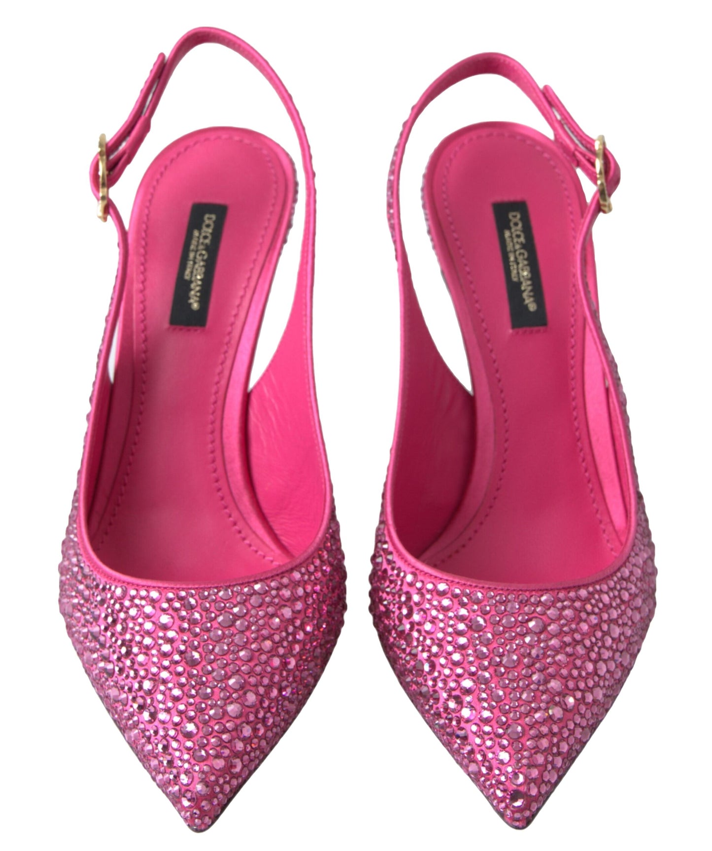 Elegante slingback hakken in roze zijdemix