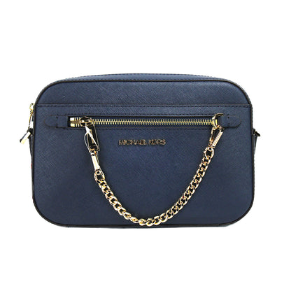 Jet Set grote Oost-West Marine lederen crossbody tas met ritssluiting