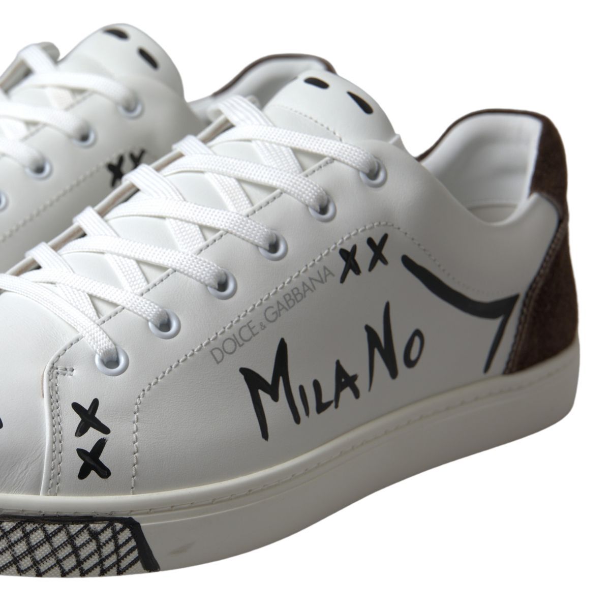 Strakke witte leren casual sneakers