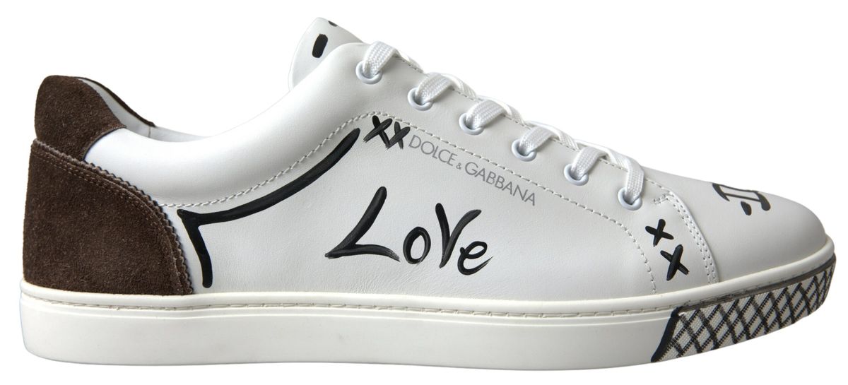 Strakke witte leren casual sneakers