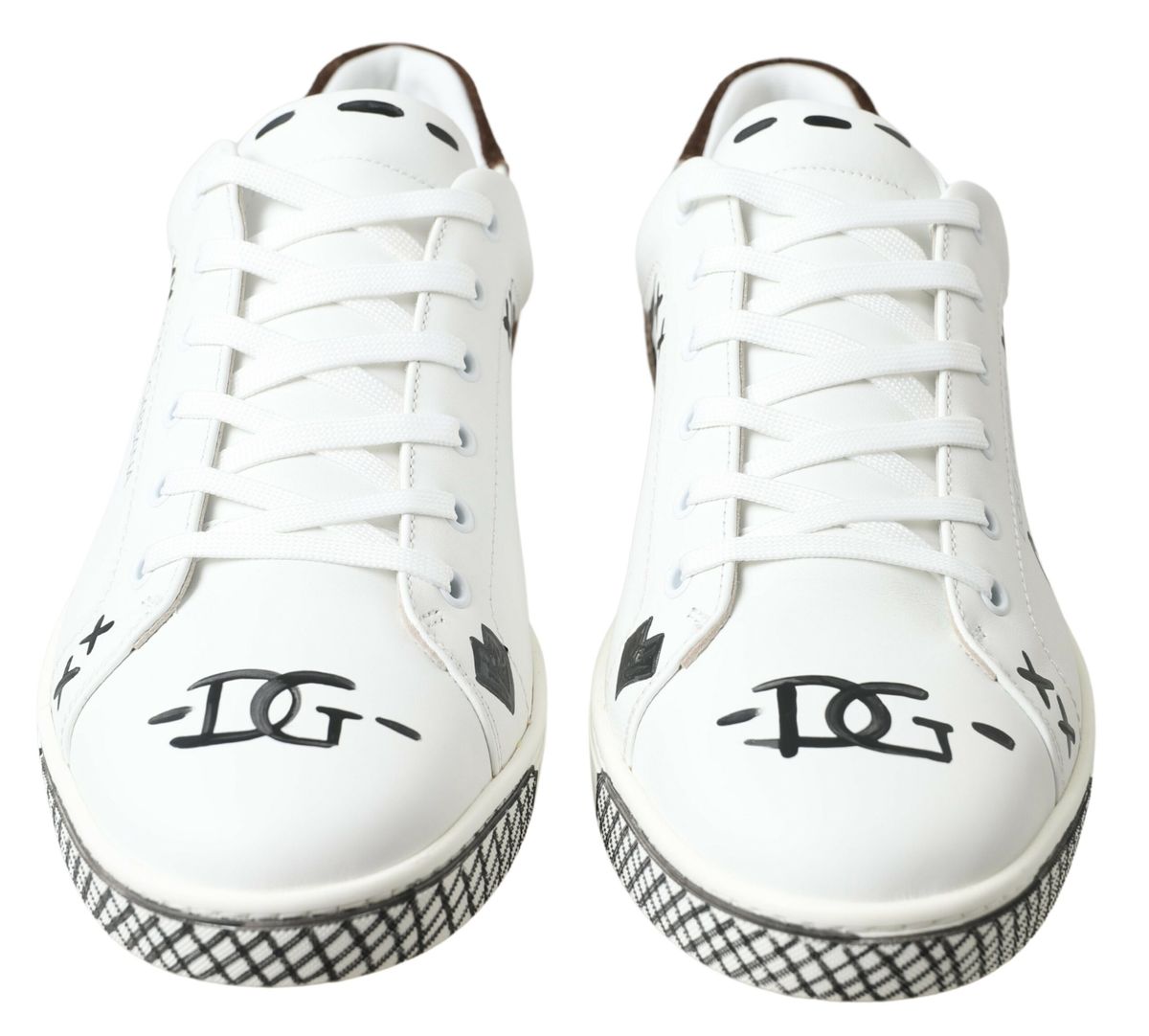 Strakke witte leren casual sneakers