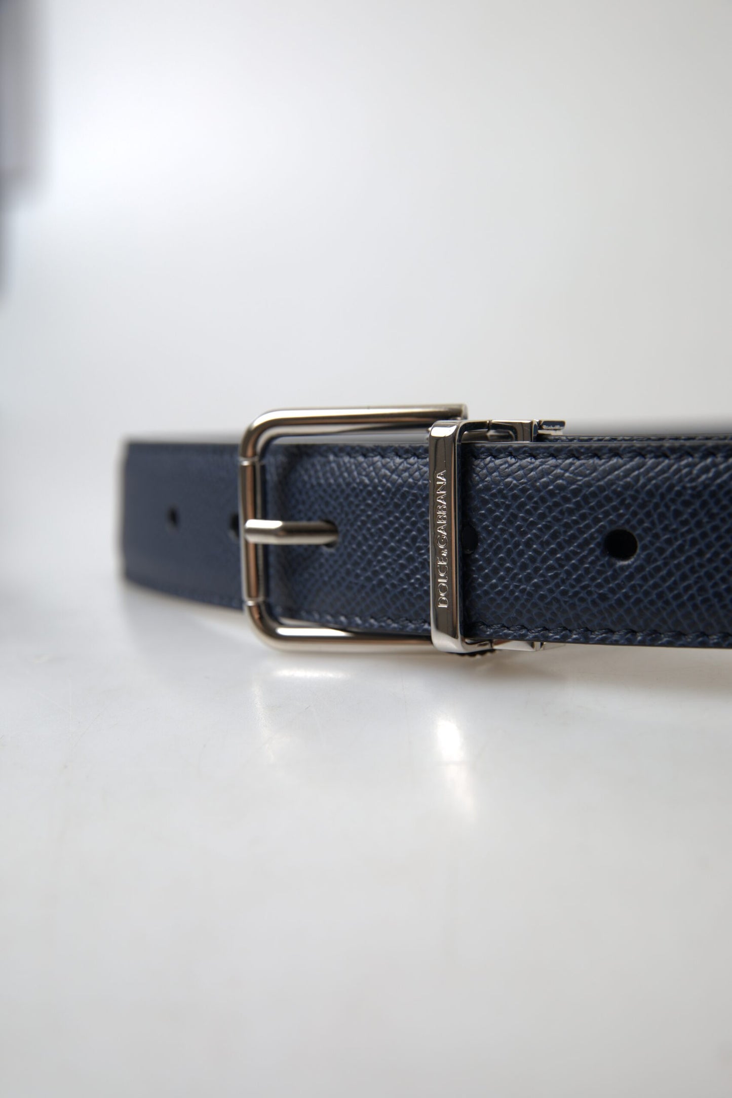 Aquamarine Blue Leather Belt