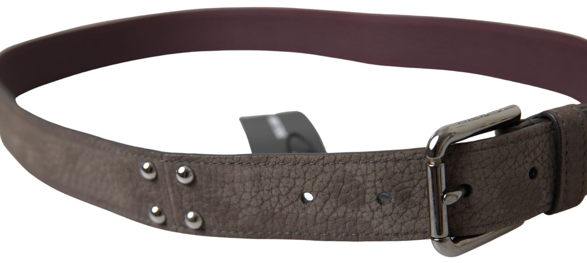 Elegante bruinleren riem met metalen gesp