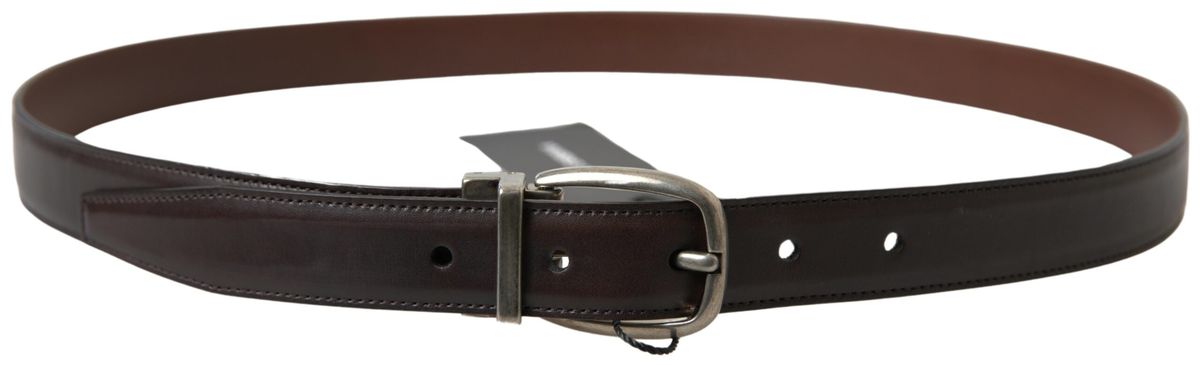 Elegante leren riem met metalen gesp