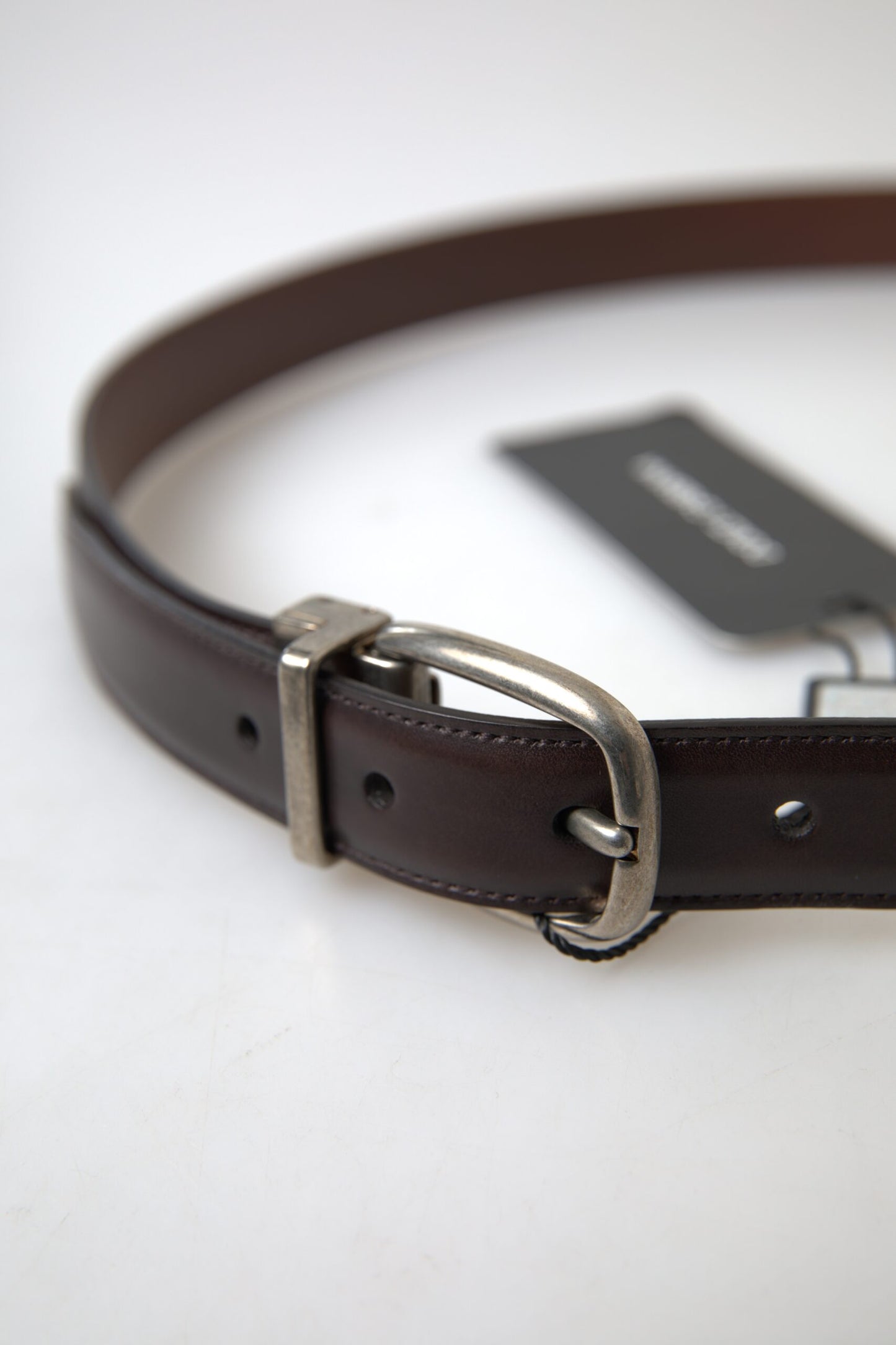 Elegante leren riem met metalen gesp