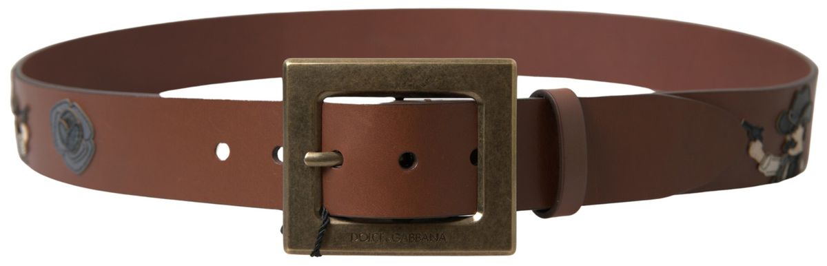 Elegante leren riem met metalen gesp