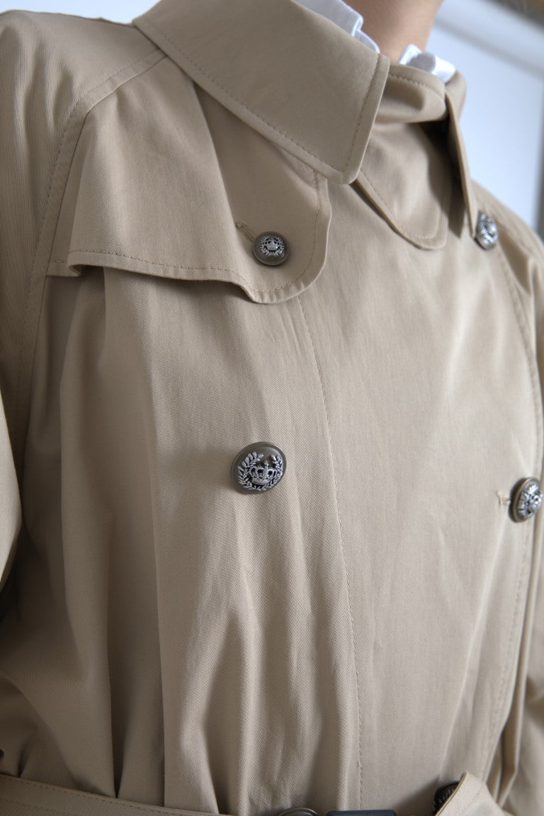 Elegante trenchcoat met dubbele rij knopen