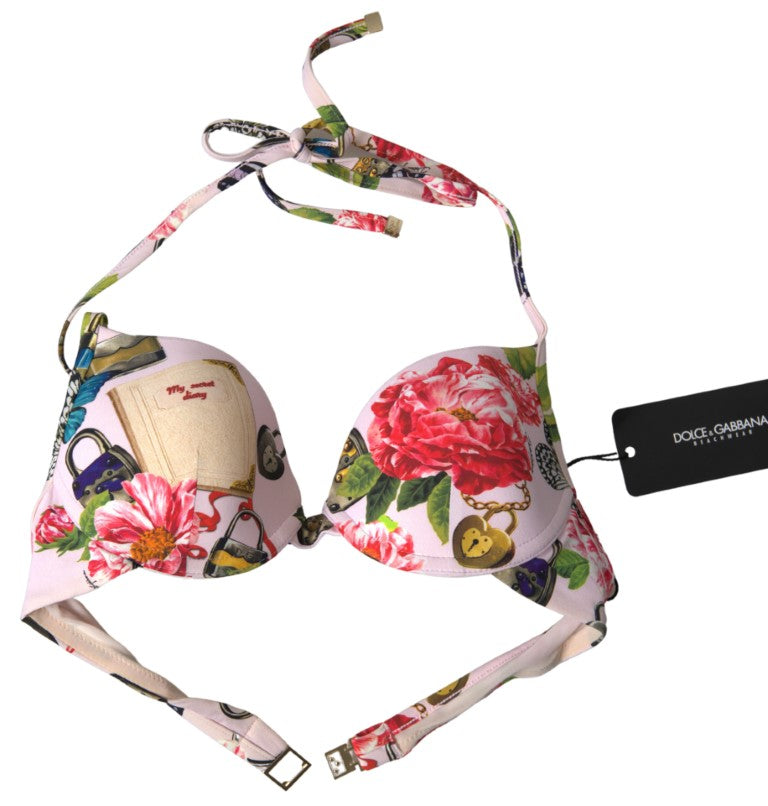 Chique bloemen bikinitop elegantie