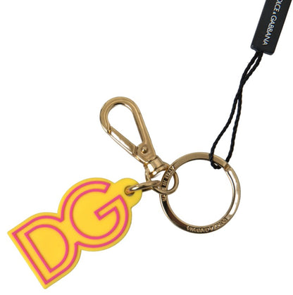 Chique sleutelhanger met geel logo-gegraveerd