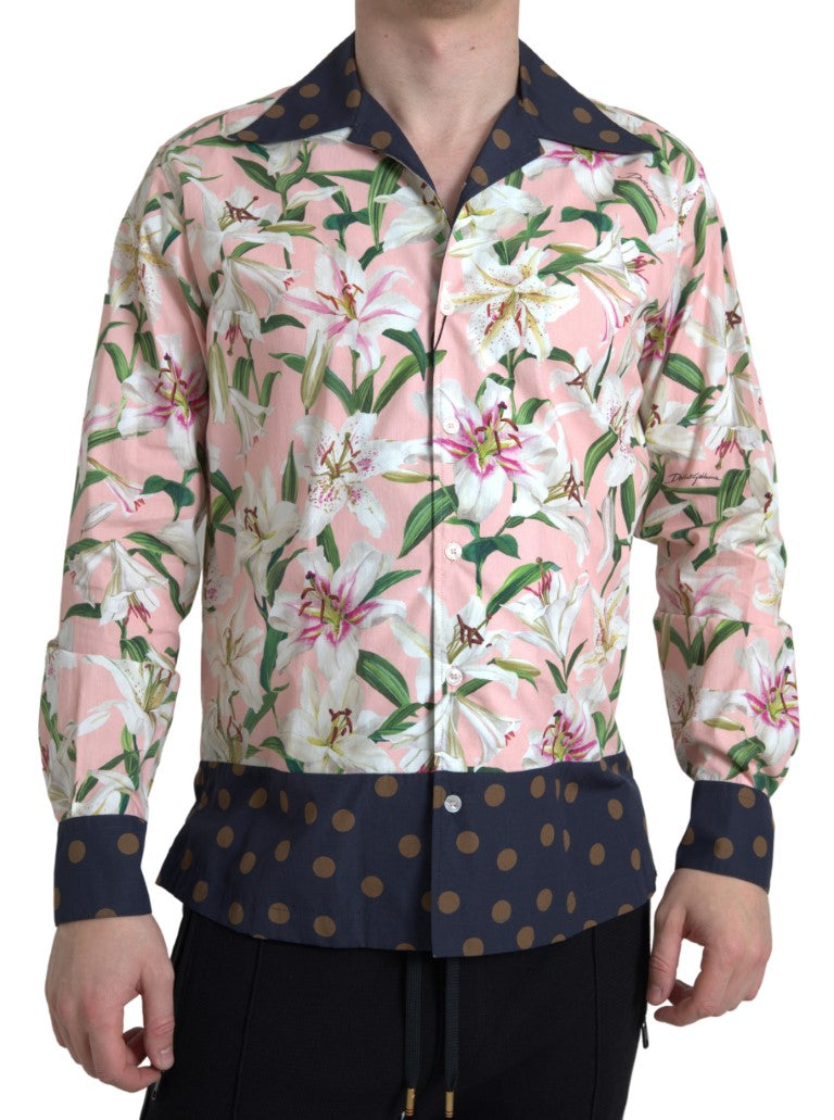 Camisa casual rosa elegante y ajustada