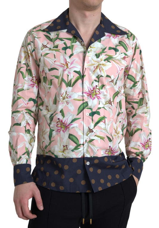 Camisa casual rosa elegante y ajustada