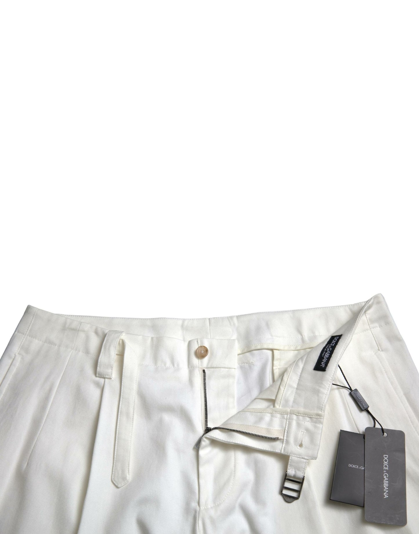 Elegante witte bermuda-denimshort