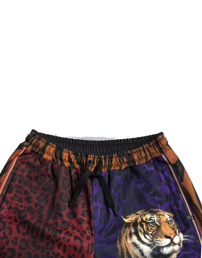 Chique meerkleurige bermudashort met exotische print