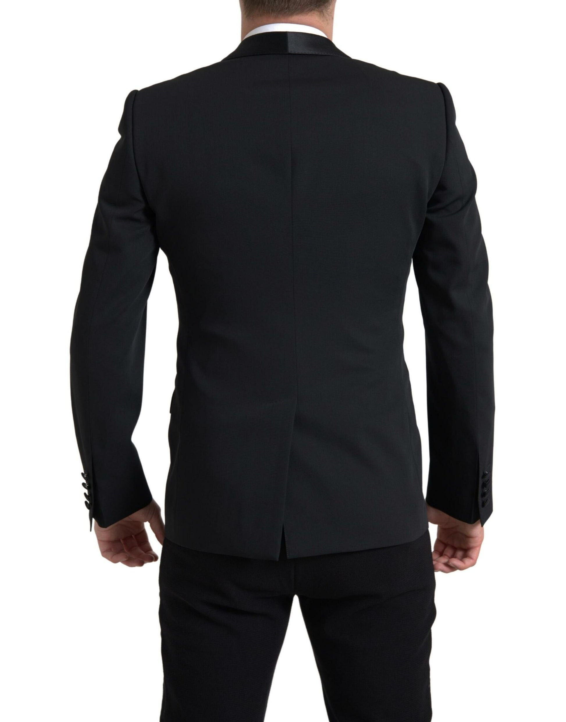 Chique slim-fit blazer van scheerwol