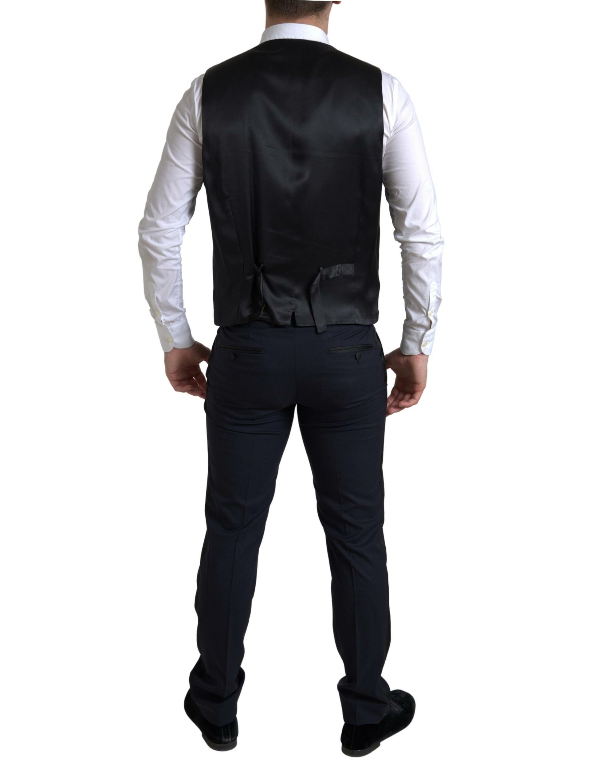 Elegant blauw en zwart Martini slim fit pak