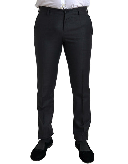 Elegante traje negro de 3 piezas de corte slim Martini