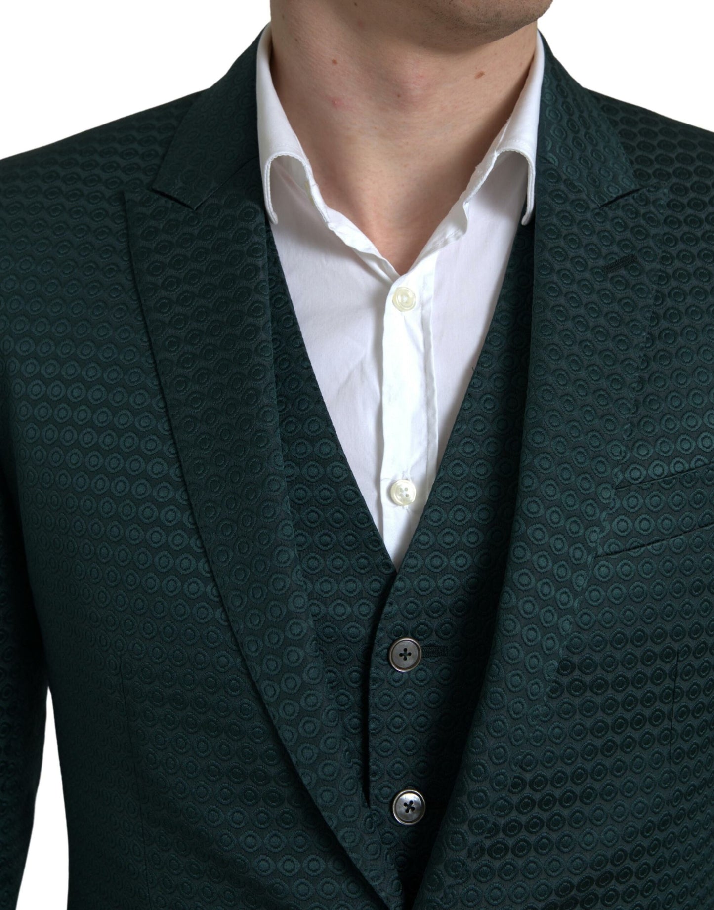 Traje de 3 piezas de corte slim Emerald Elegance