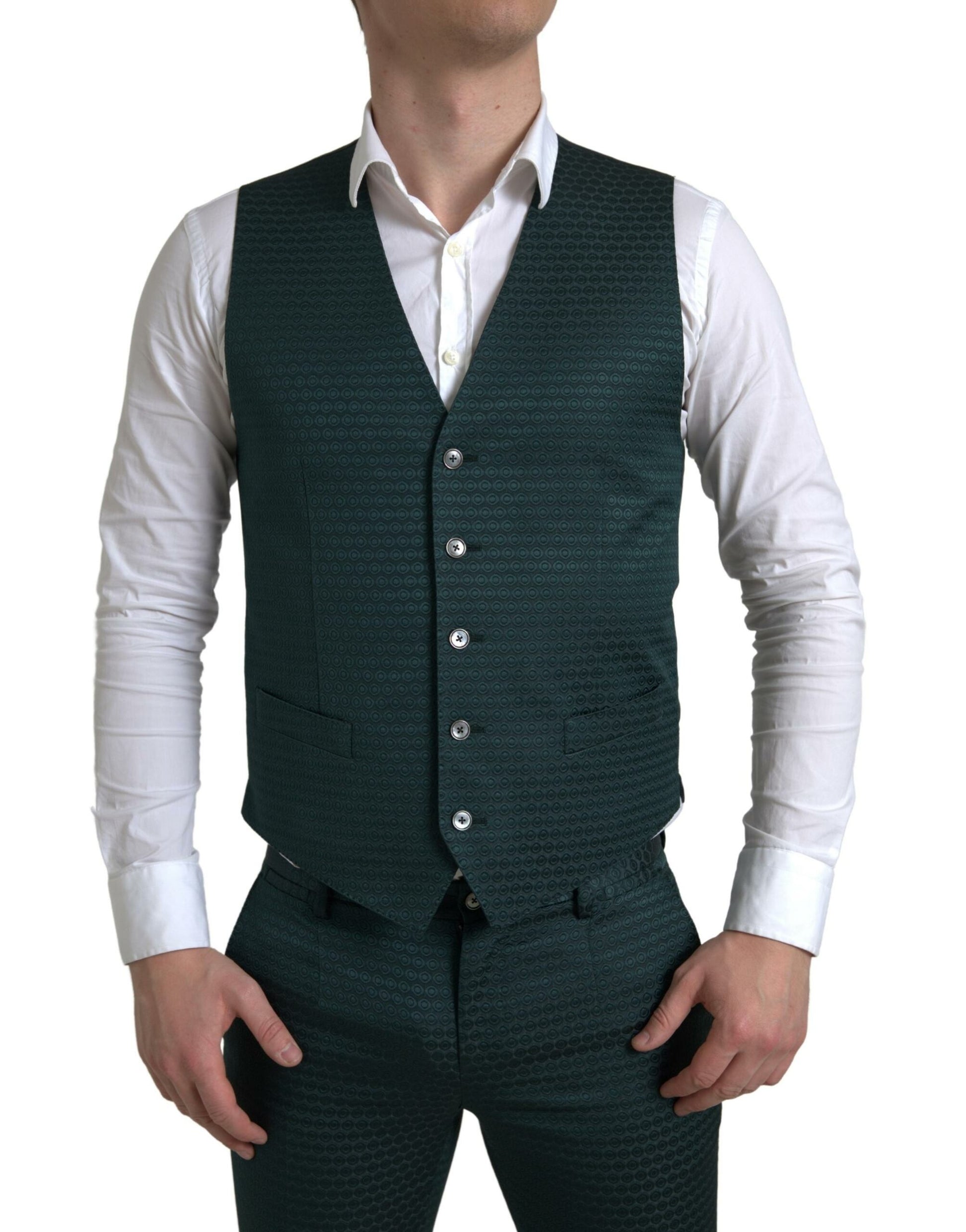 Emerald Elegance Slim Fit 3-Piece Suit