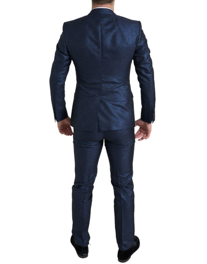 Metallic Blue Martini Slim Fit Suit