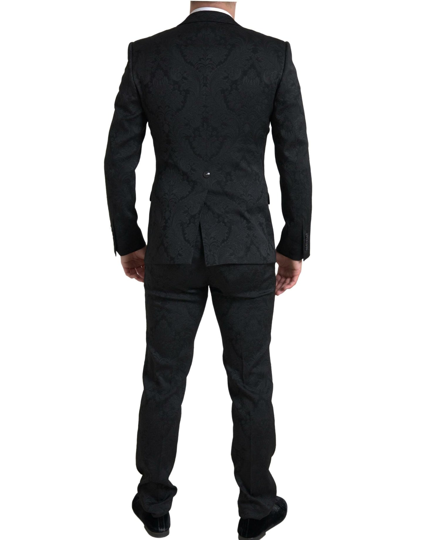 Elegante traje de Martini negro de corte ajustado