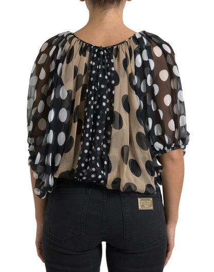 Elegant Polka Dot Silk Blouse