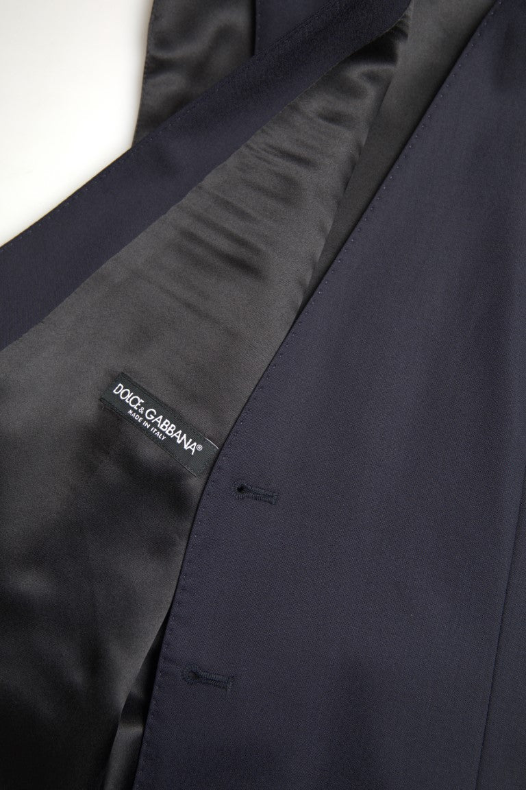 Elegante traje de corte slim Martini azul y negro