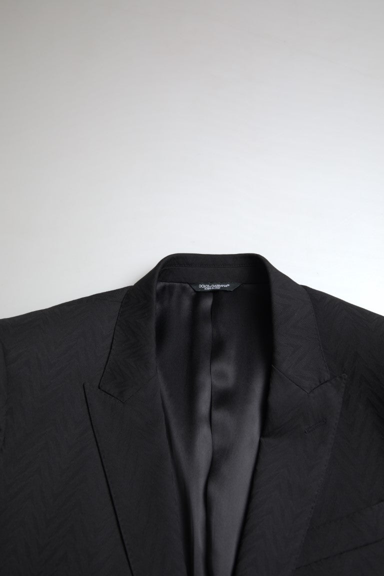 Exclusivo traje negro de corte slim Martini