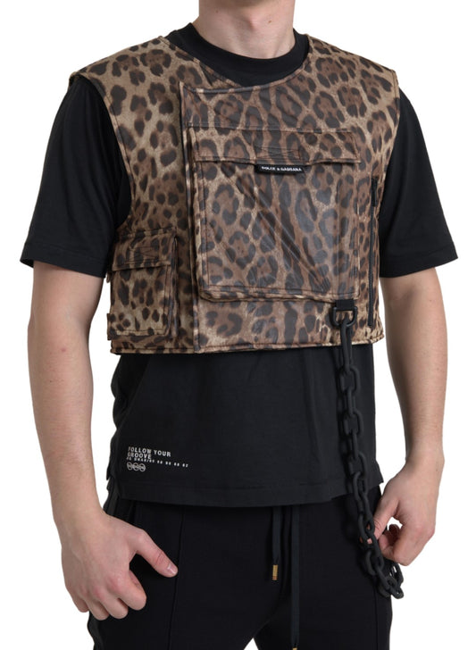 Chaleco De Seda Con Leopardo Ropa Deportiva Exclusiva