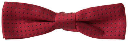 Elegant Polka Dot Silk Bow Tie