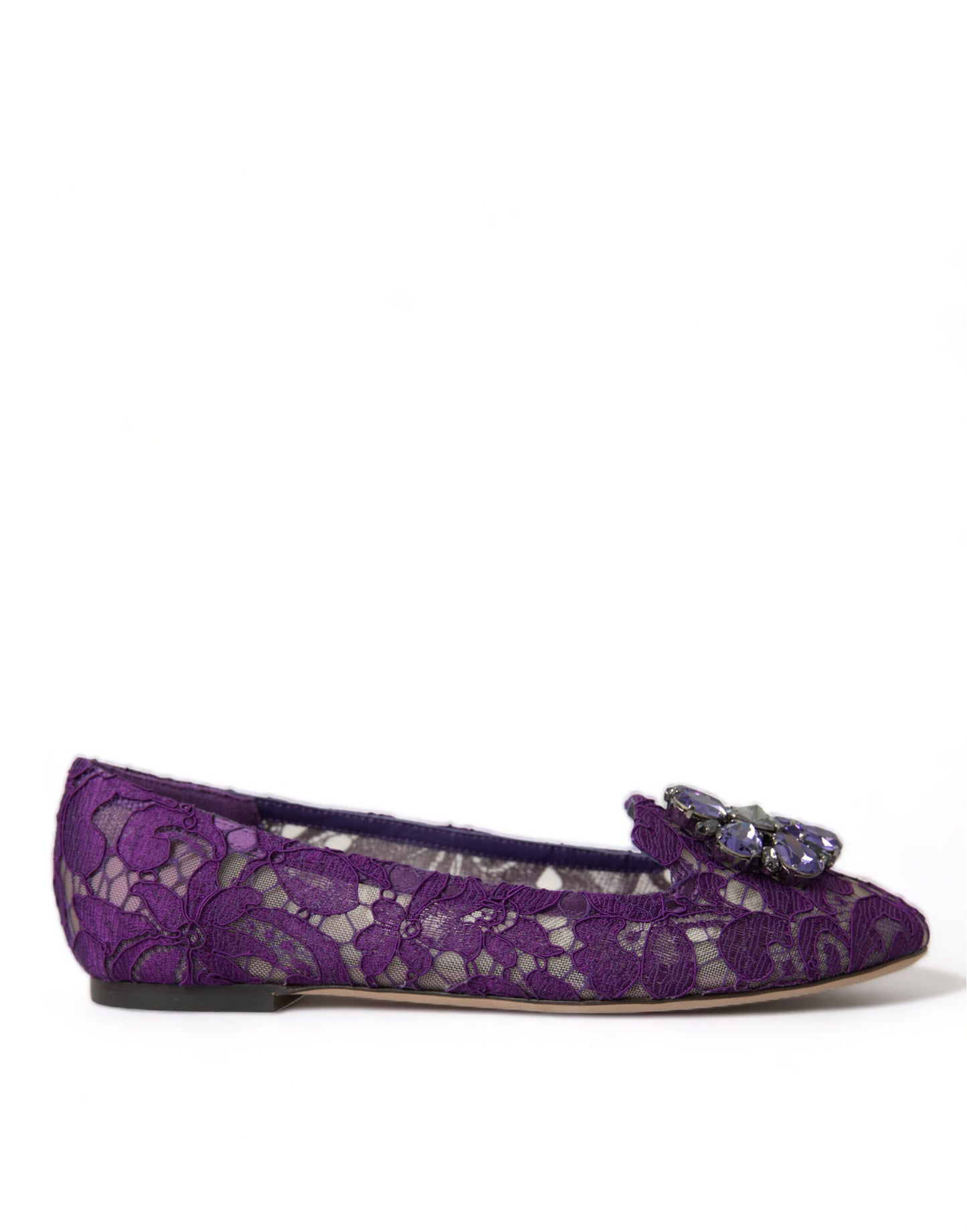 Elegante Vally platte schoenen met bloemenkant