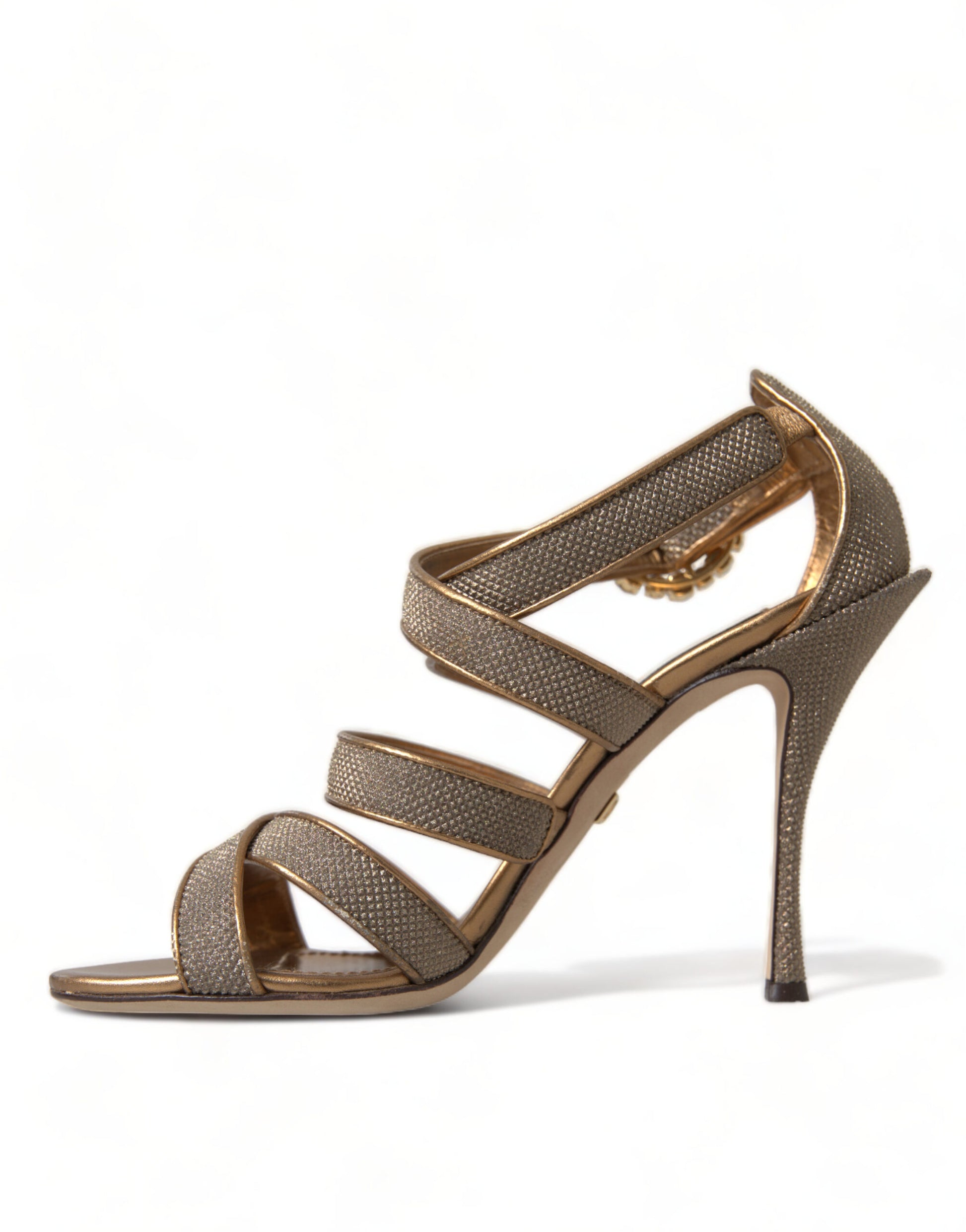 Bronzen kristallen stiletto hakken sandalen