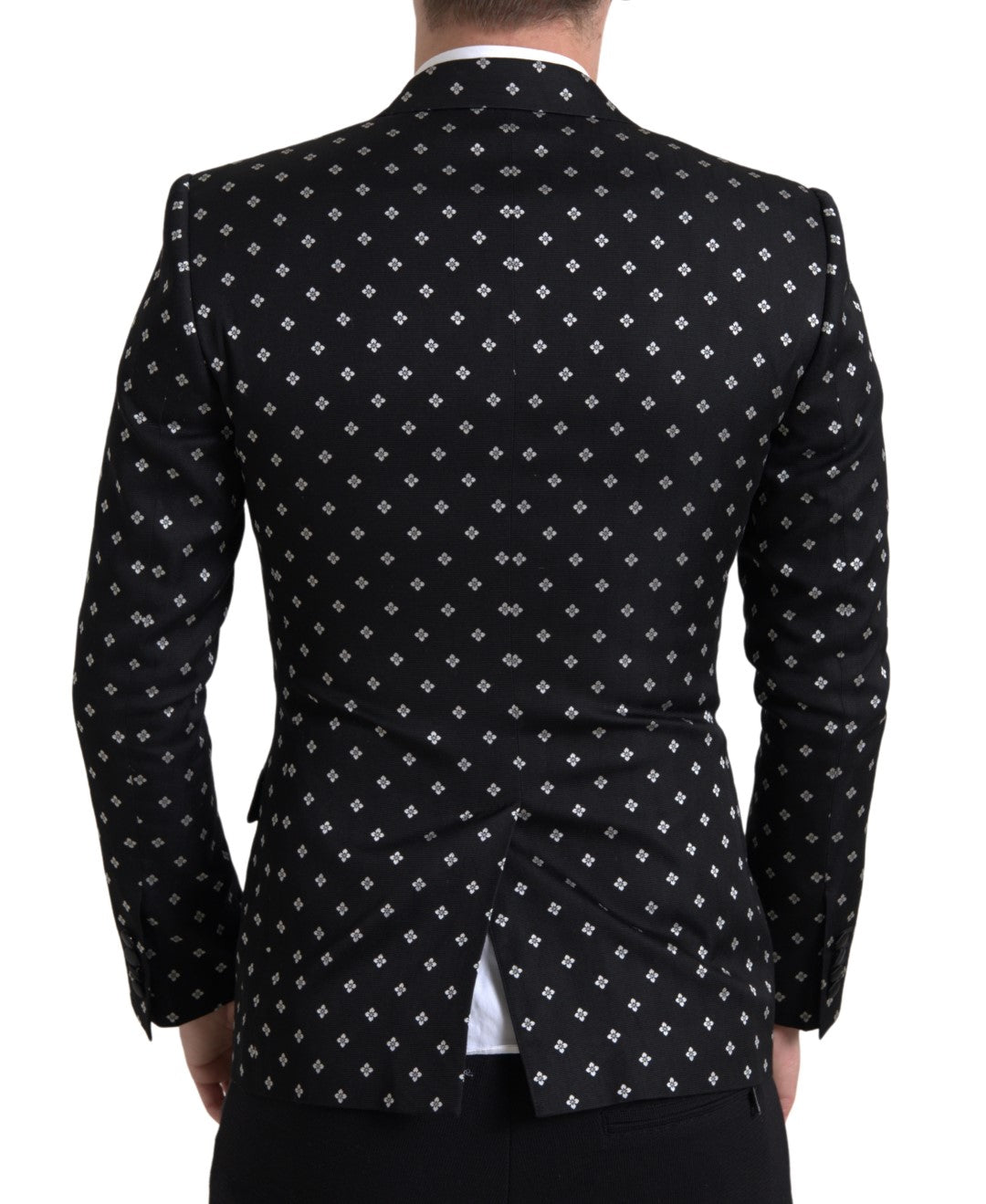 Elegante slanke blazer met geometrisch patroon