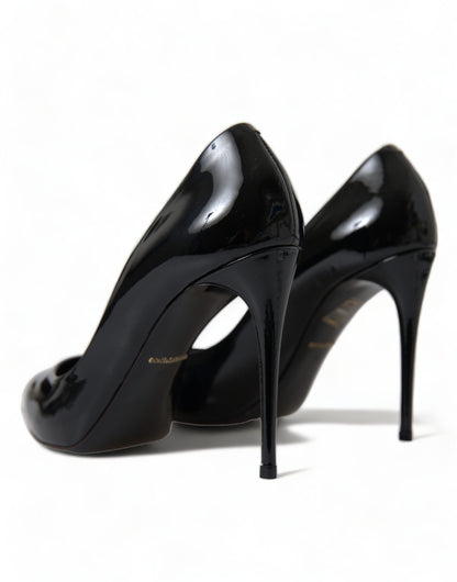 Elegante zwarte lak stiletto hakken