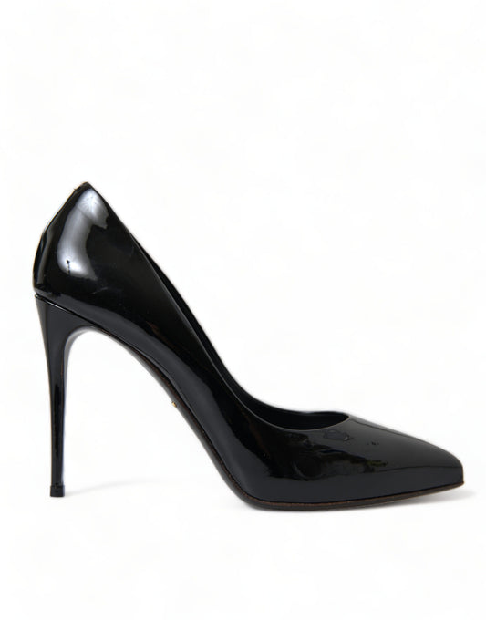 Elegante zwarte lak stiletto hakken