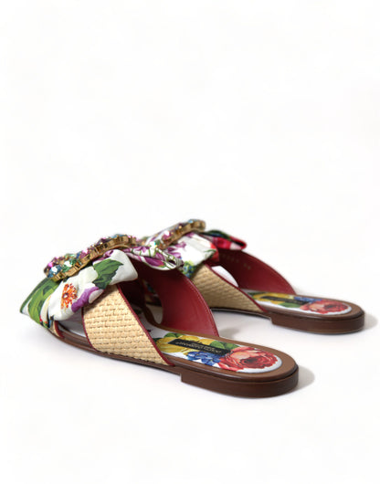 Prachtige platte sandalen met bloemenprint