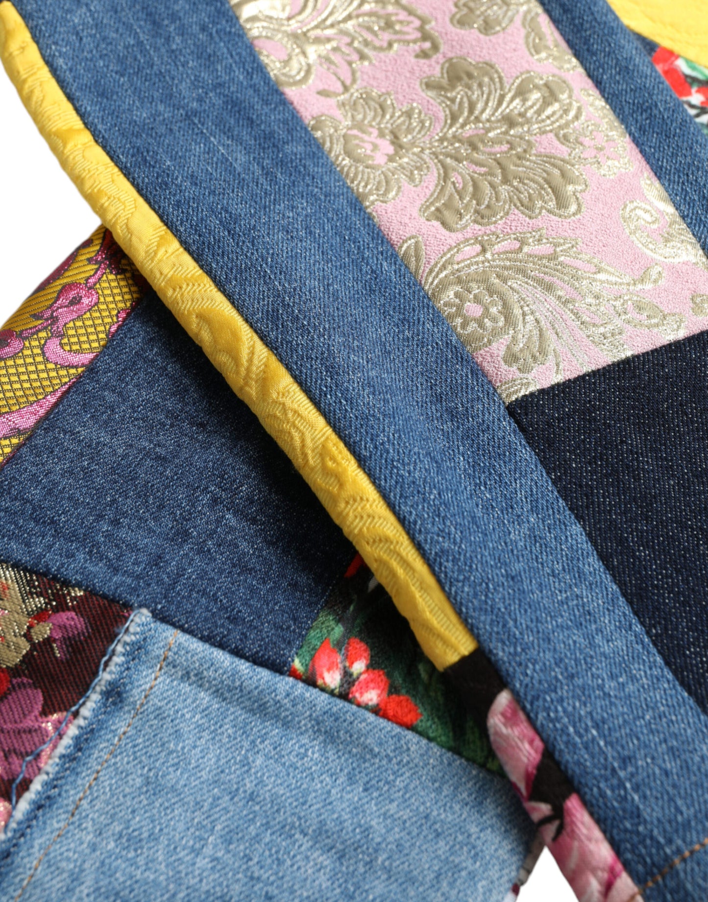 Levendige skinny jeans met patchwork