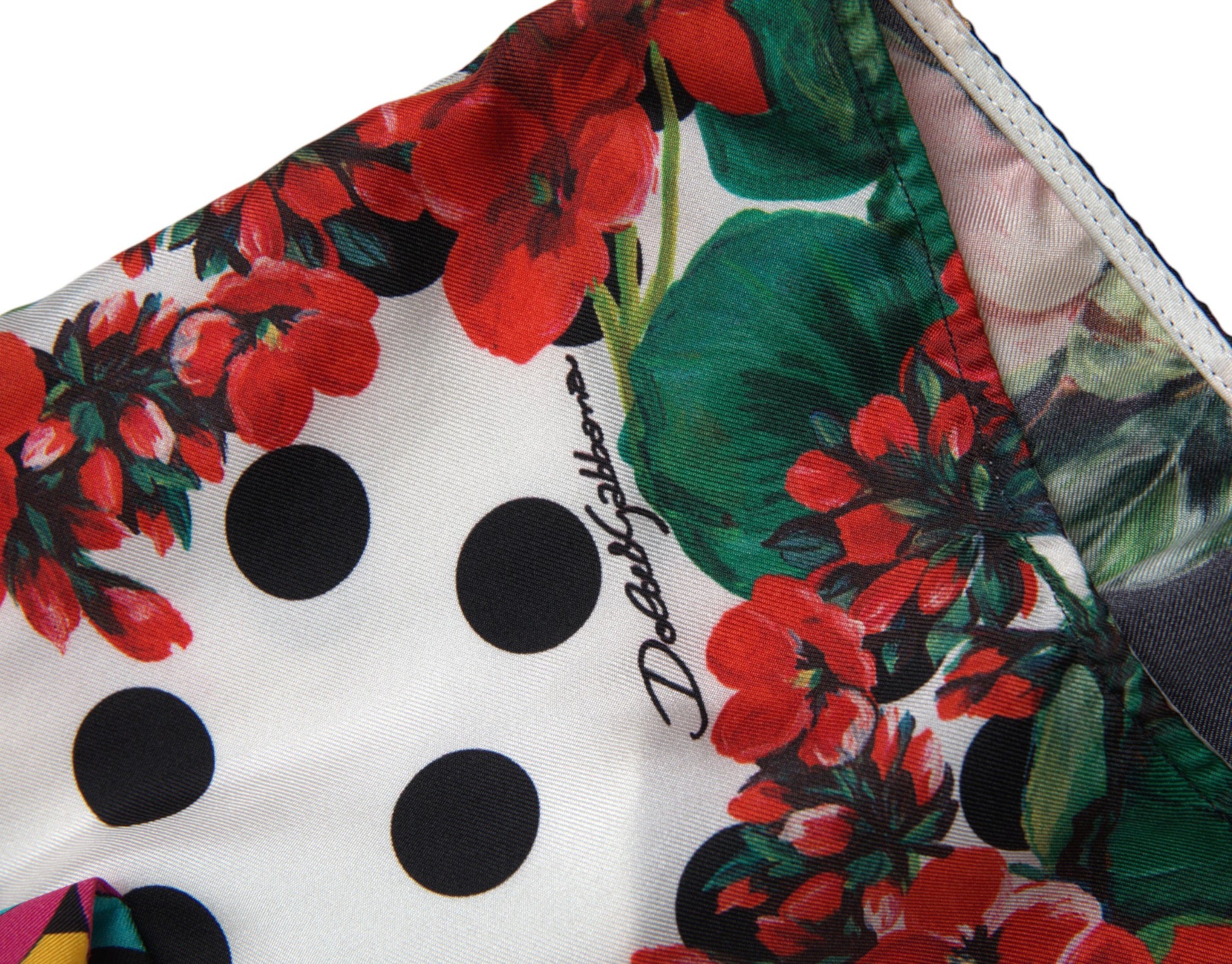 Hotpants-short met veelkleurige bloemenpolkadot