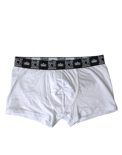 Elite witte katoenen stretchboxers