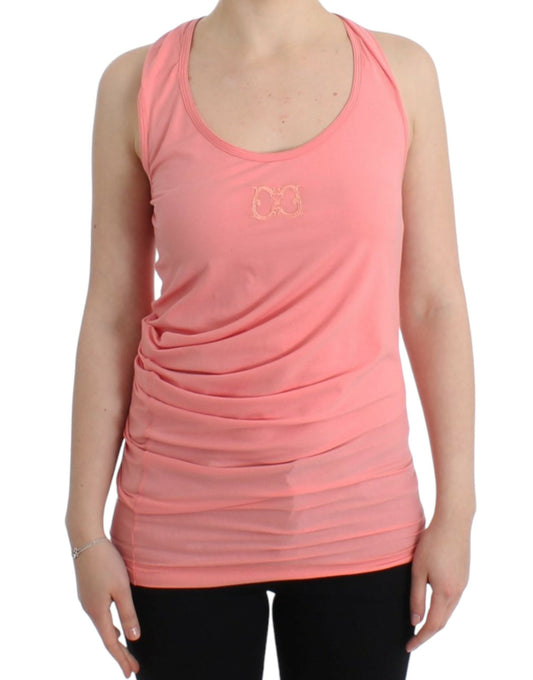 Chique roze tanktop van katoenmix