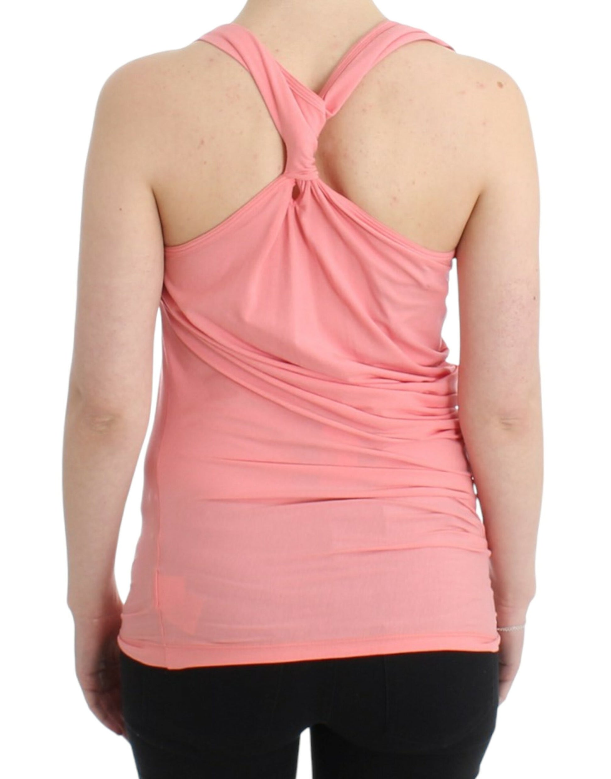 Chique roze tanktop van katoenmix