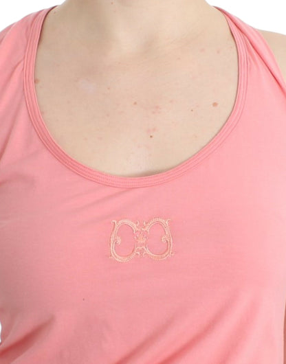 Chique roze tanktop van katoenmix