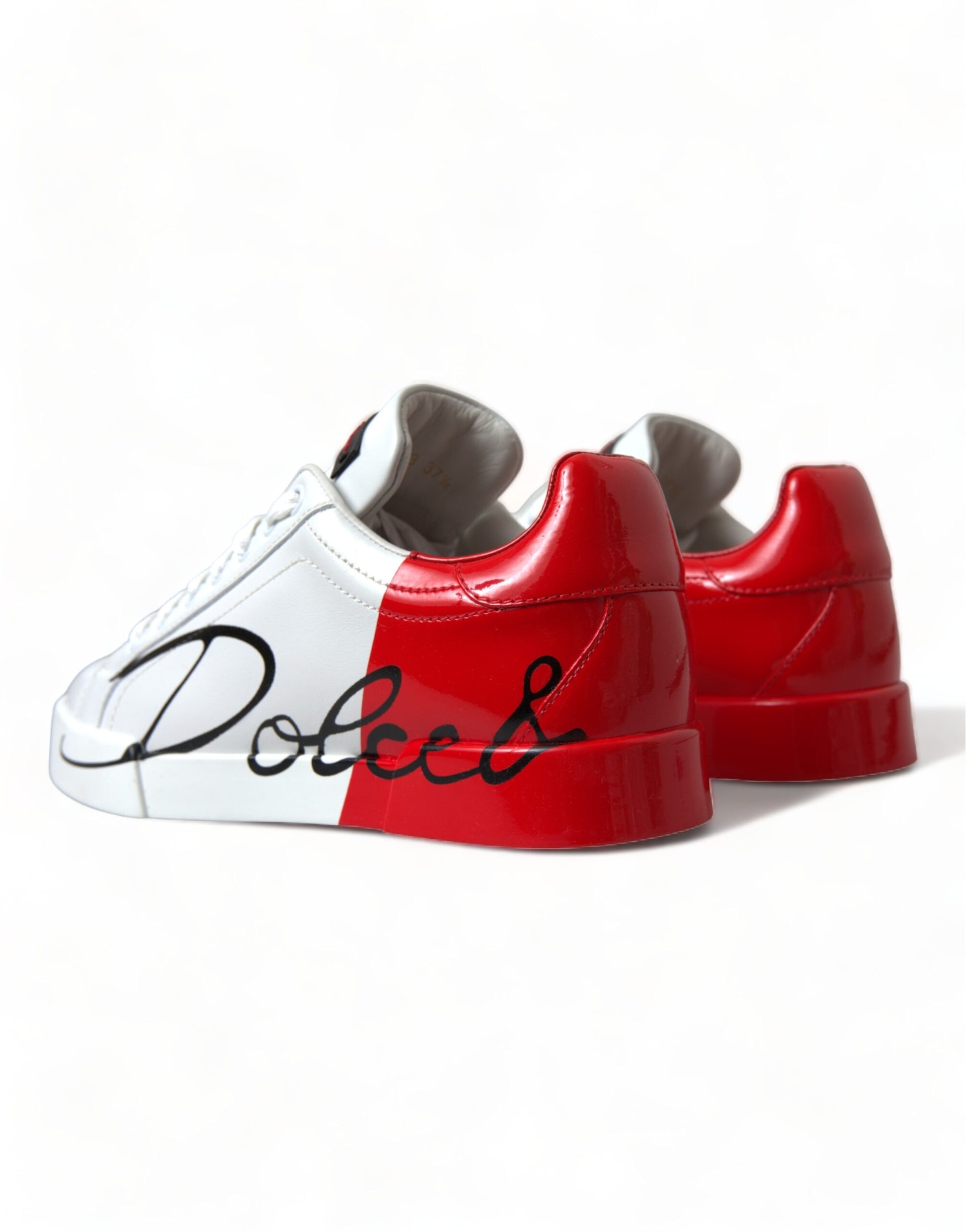 Wit rood veterschoenen lage sneakers voor dames