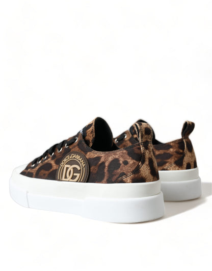 Zapatillas casuales elegantes con estampado de leopardo