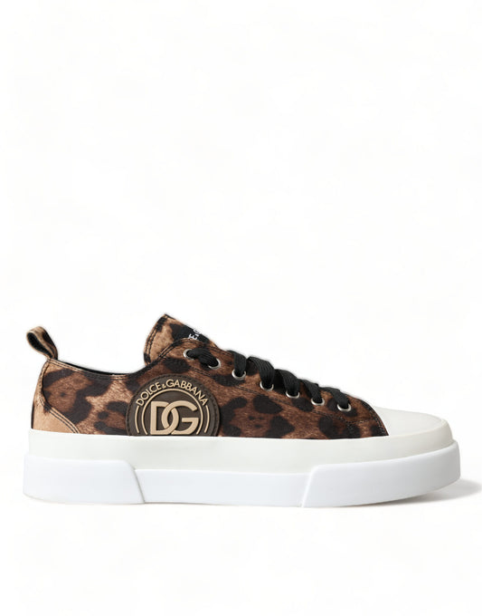 Zapatillas casuales elegantes con estampado de leopardo